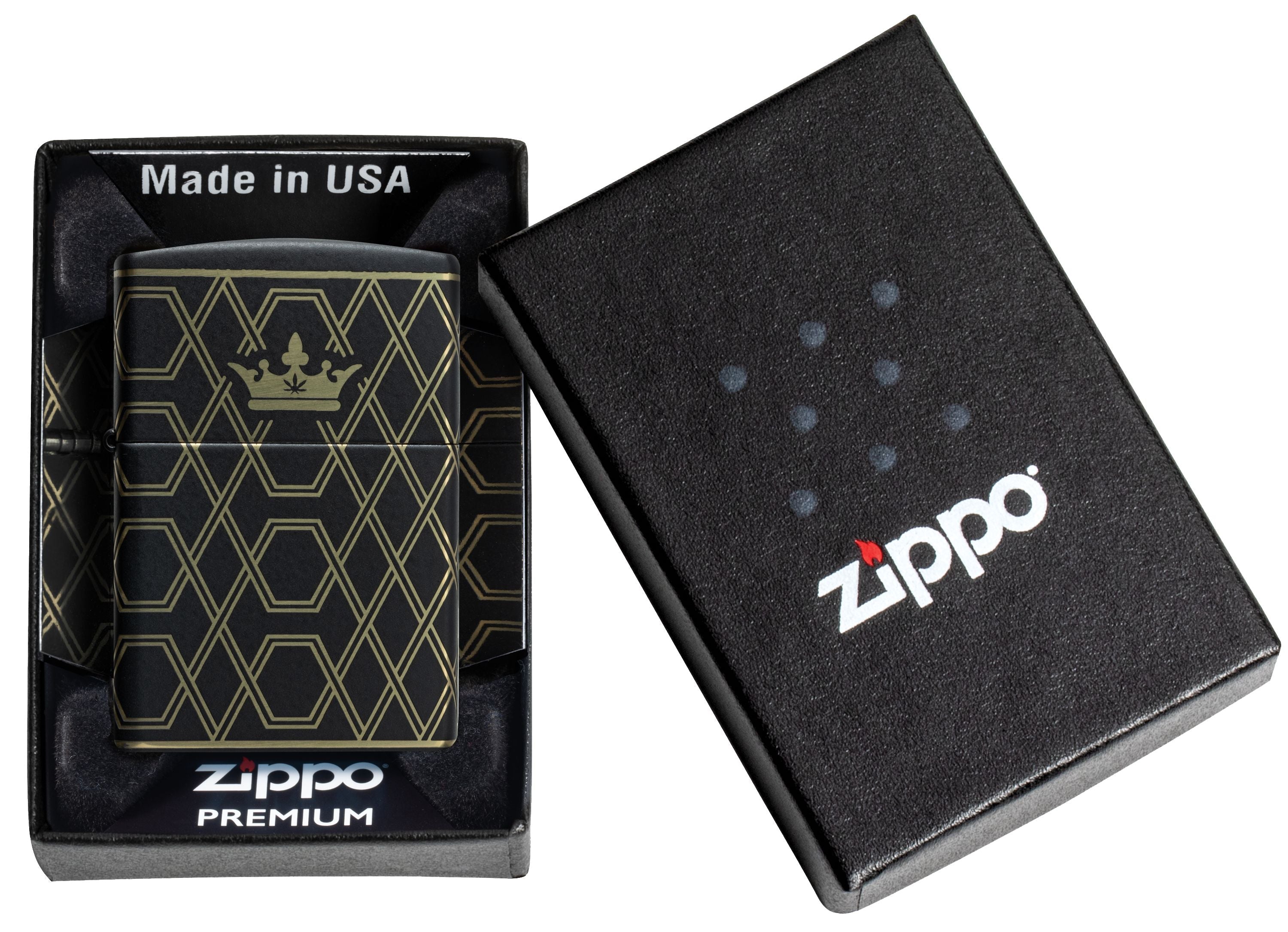 Zippo Cannabis - Queen Of Bud, Black Matte Lighter #46684