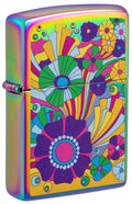Zippo Flowers Hippie Retro, Multi Color Lighter #48997