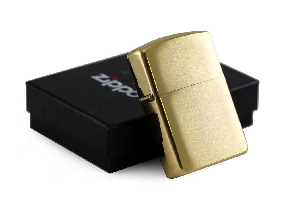 Zippo Armor Brushed Brass Lighter #168