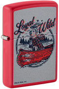 Zippo Buck Wear "Loyal to the Wild", Red Matte Lighter #46591