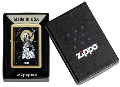 Zippo Death Card, Street Brass Lighter #46722