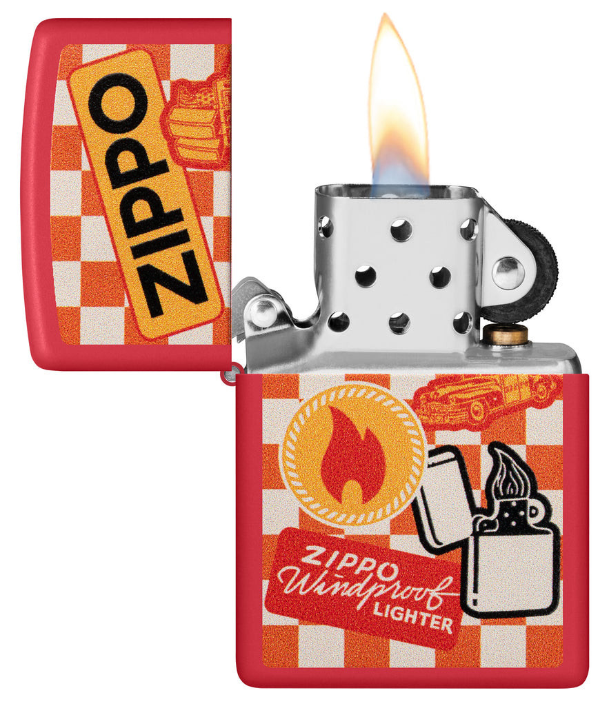 Zippo Retro Zippo, Red Matte Lighter #48998