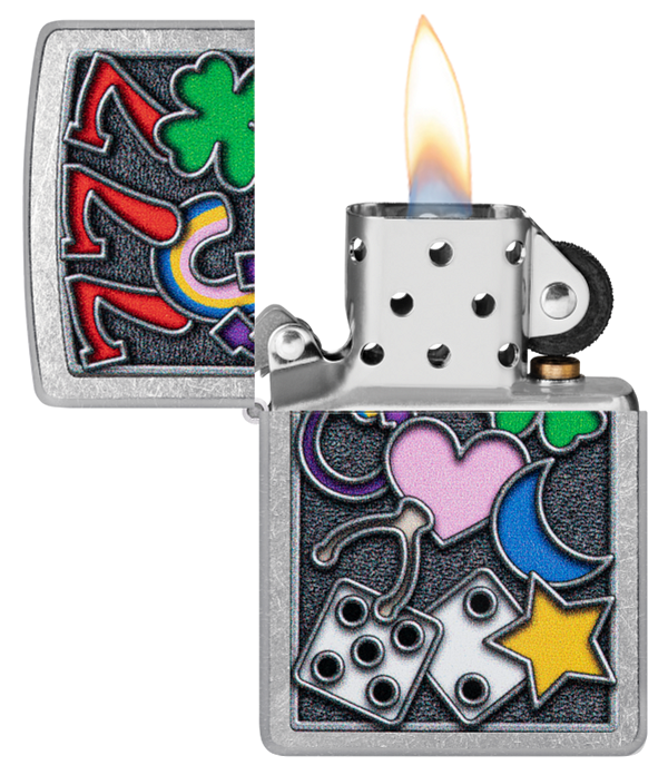 Zippo Casino Vibes, Street Chrome Lighter #48682