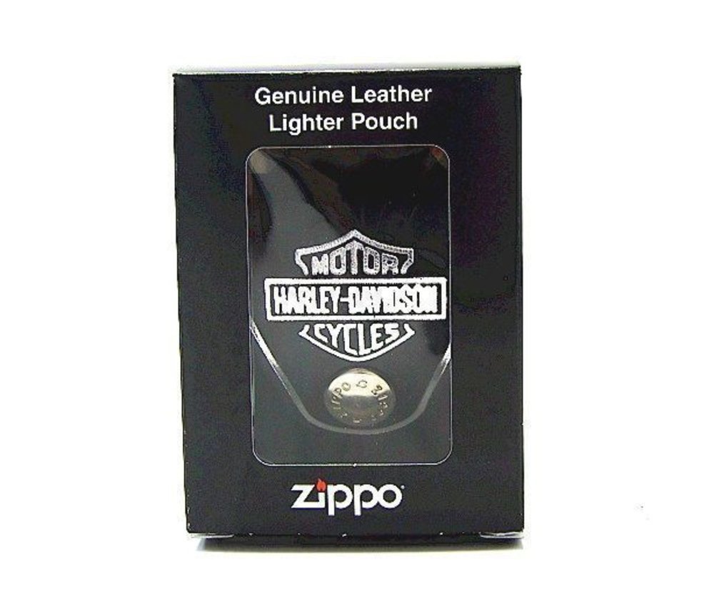 Zippo Harley-Davidson Leather Pouch w/ Belt Loop for Zippo Lighters #HDPBK