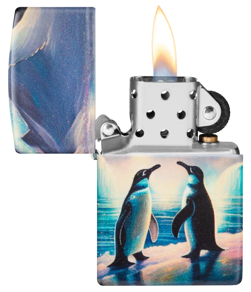 Zippo Penguin Glow-in-the-Dark, 540° Color Lighter #46014