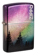 Zippo Aurora Borealis, 540° Tumbled Chrome Fusion Lighter #48771