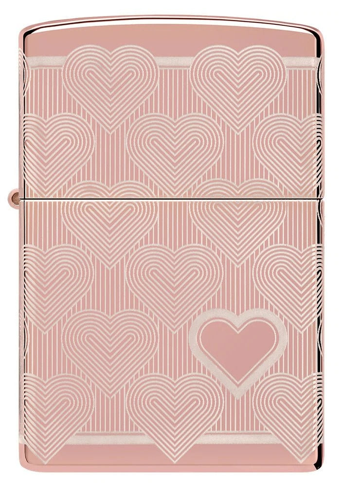Zippo Heart, High Polish Rose Gold Lighter #49811