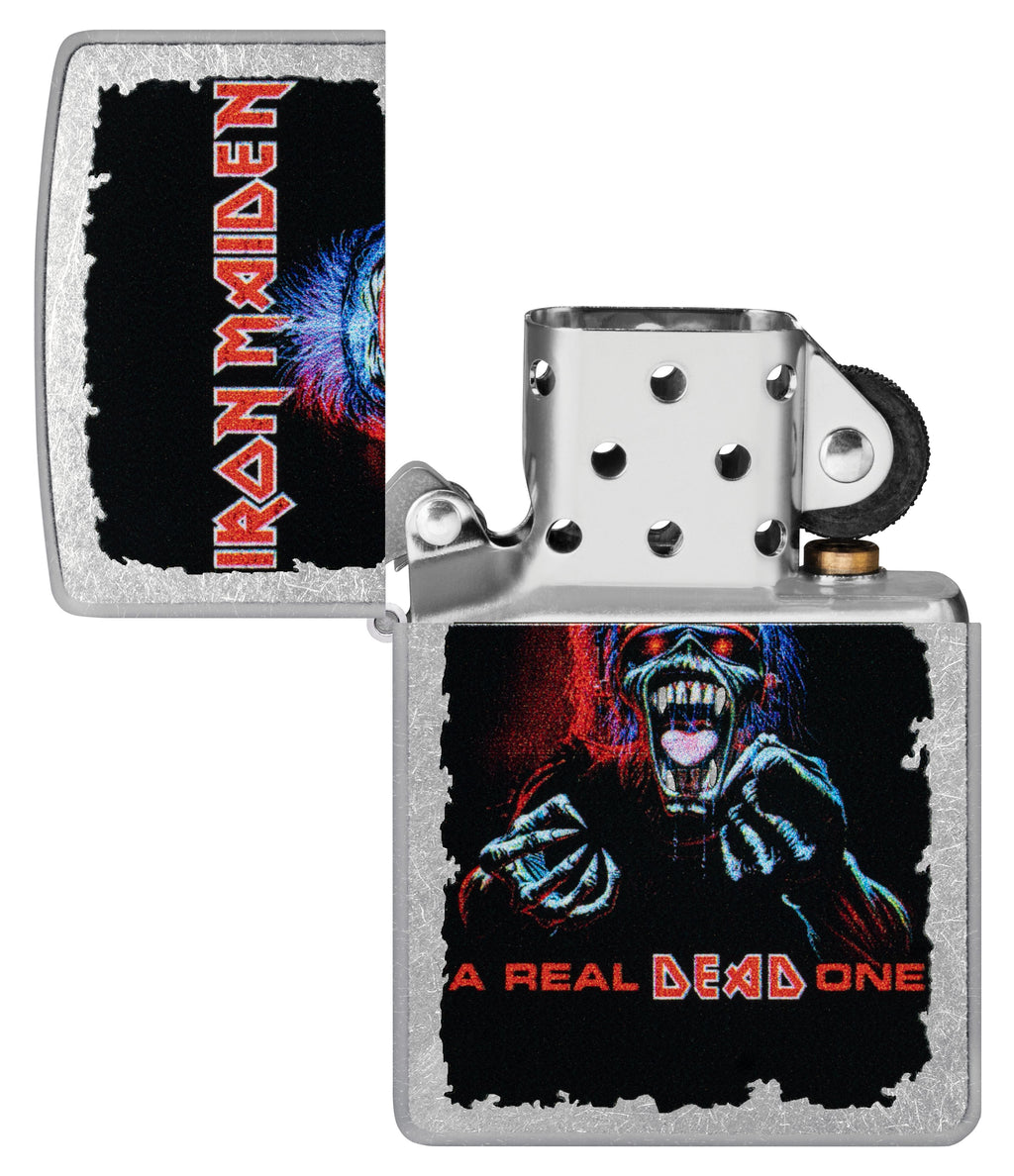 Zippo Iron Maiden A Real Dead One, Street Chrome Lighter #47243
