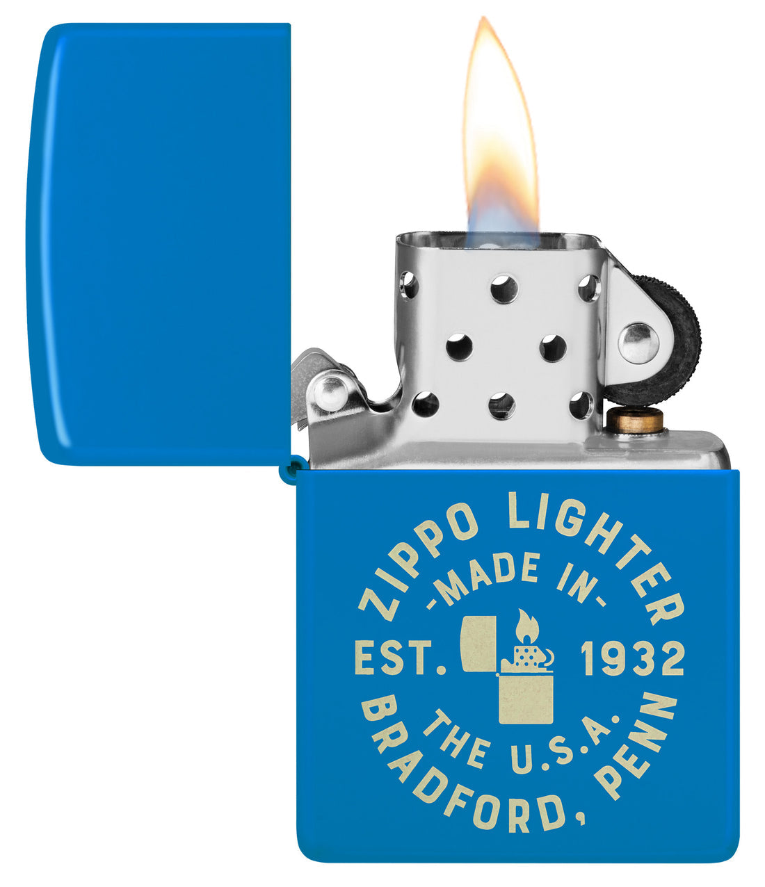 Zippo Seal, Sky Blue Matte Lighter #46173