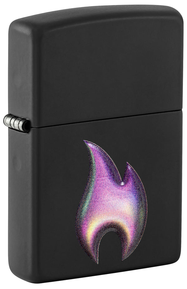 Zippo Texture Flame, Black Matte Lighter #46965