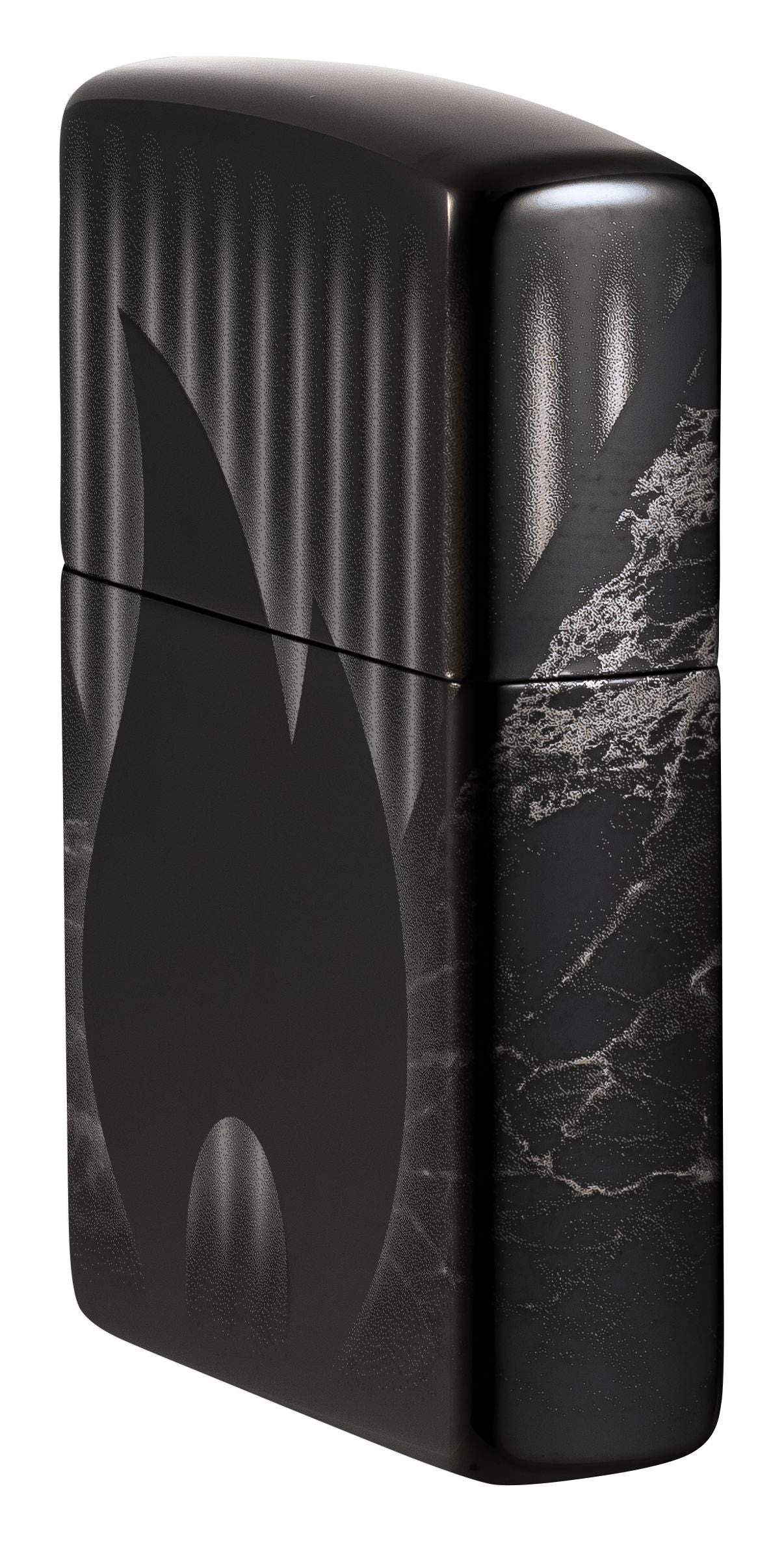 Zippo Flame Logo Photo Image 360°, High Polish Black Lighter #48738