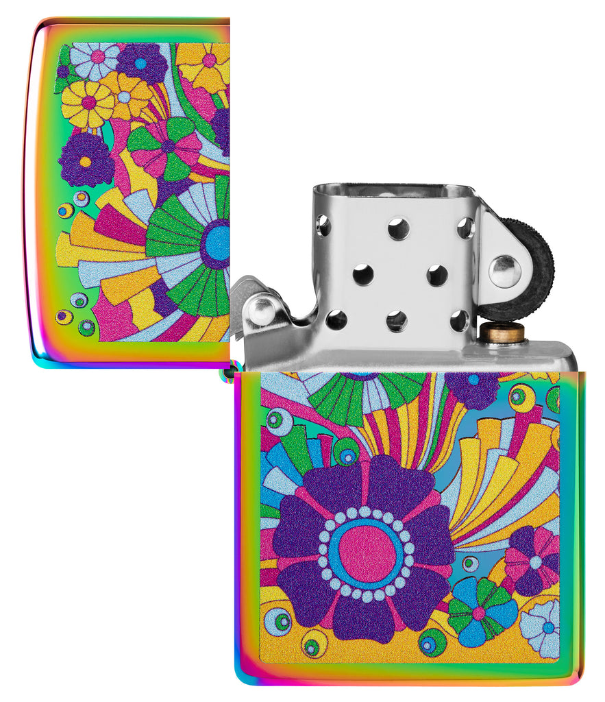 Zippo Flowers Hippie Retro, Multi Color Lighter #48997