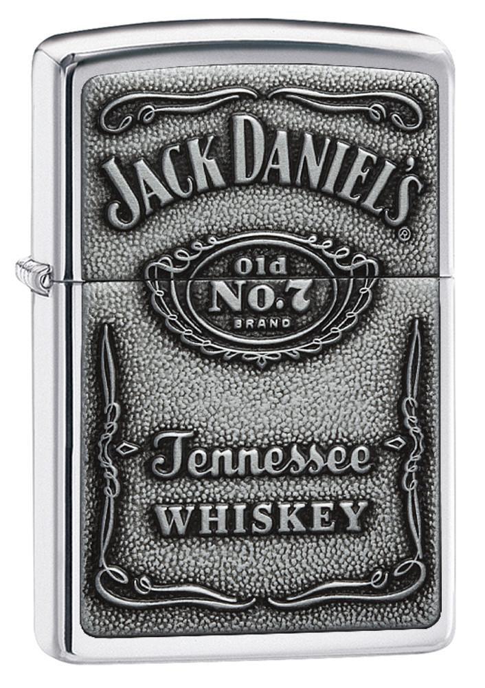 Zippo Jack Daniels Tennessee Whiskey, High Polish Chrome Lighter #250JD.427