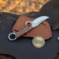 Karambit-Style Bull Cutter Knife for Ranch Work and Collecting