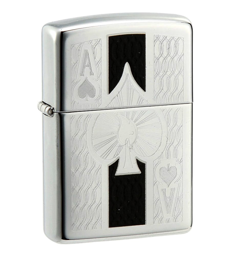 Zippo Ace, High Polish Chrome Lighter #24196