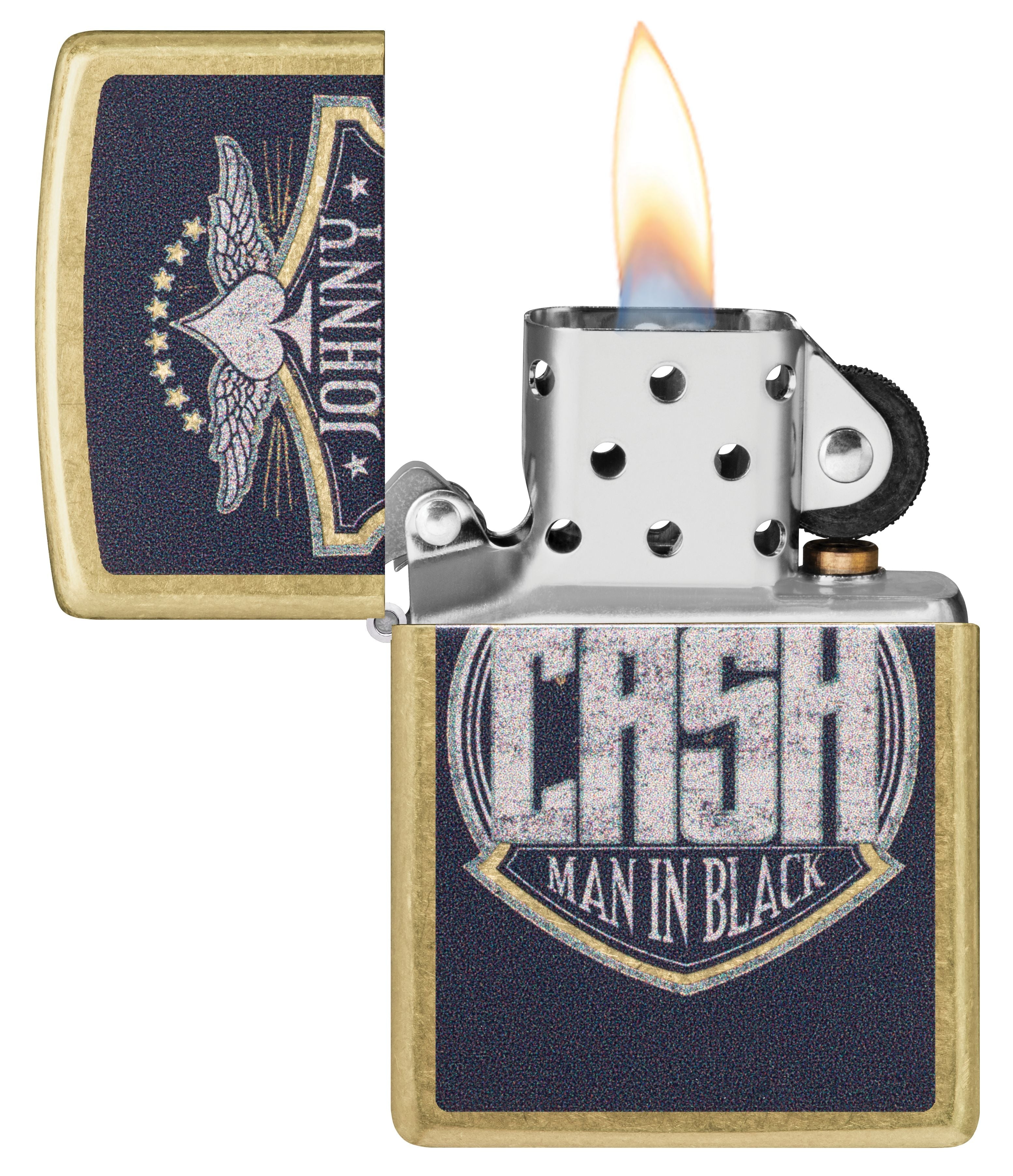 Zippo Johnny Cash Man in Black, Street Brass Lighter #47200