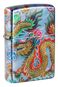 Zippo Asian Dragon, 540° Tumbled Chrome Fusion Lighter #48575