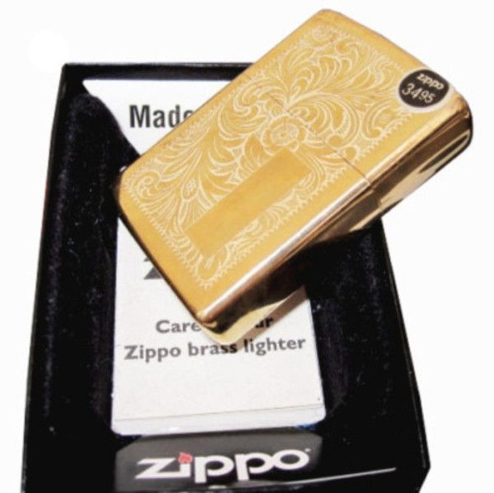 Zippo Venetian, High Polish Brass Lighter #352B