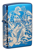 Zippo Brawling Titans Photo Image 360°, High Polish Blue Lighter #48787