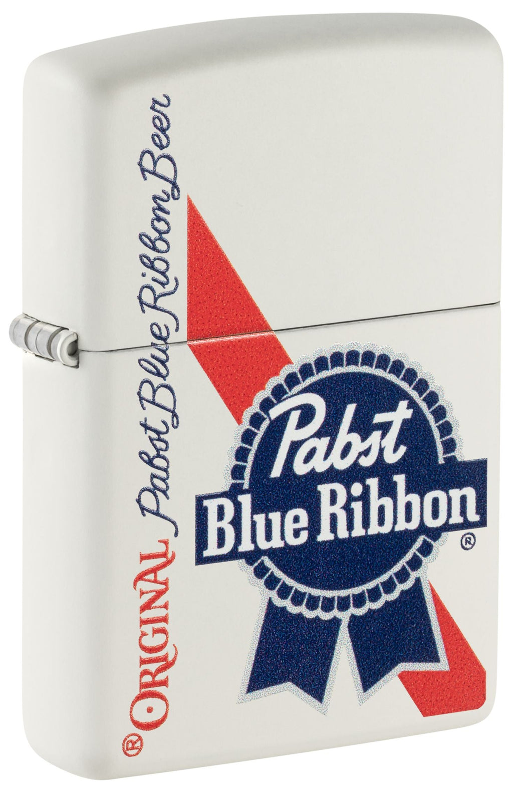 Zippo Pabst Blue Ribbon Beer, White Matte Lighter #48746