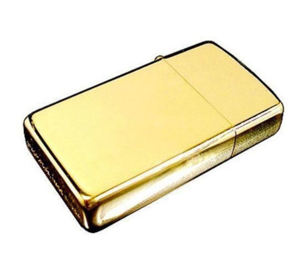 Zippo Slim High Polish, Solid Brass Lighter #1654B