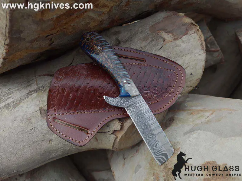 Blue Pine Cone Bull Cutter Knife for Working Cowboys and Collectors