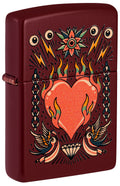 Zippo Tattoo Heart, Merlot Matte Lighter #46584