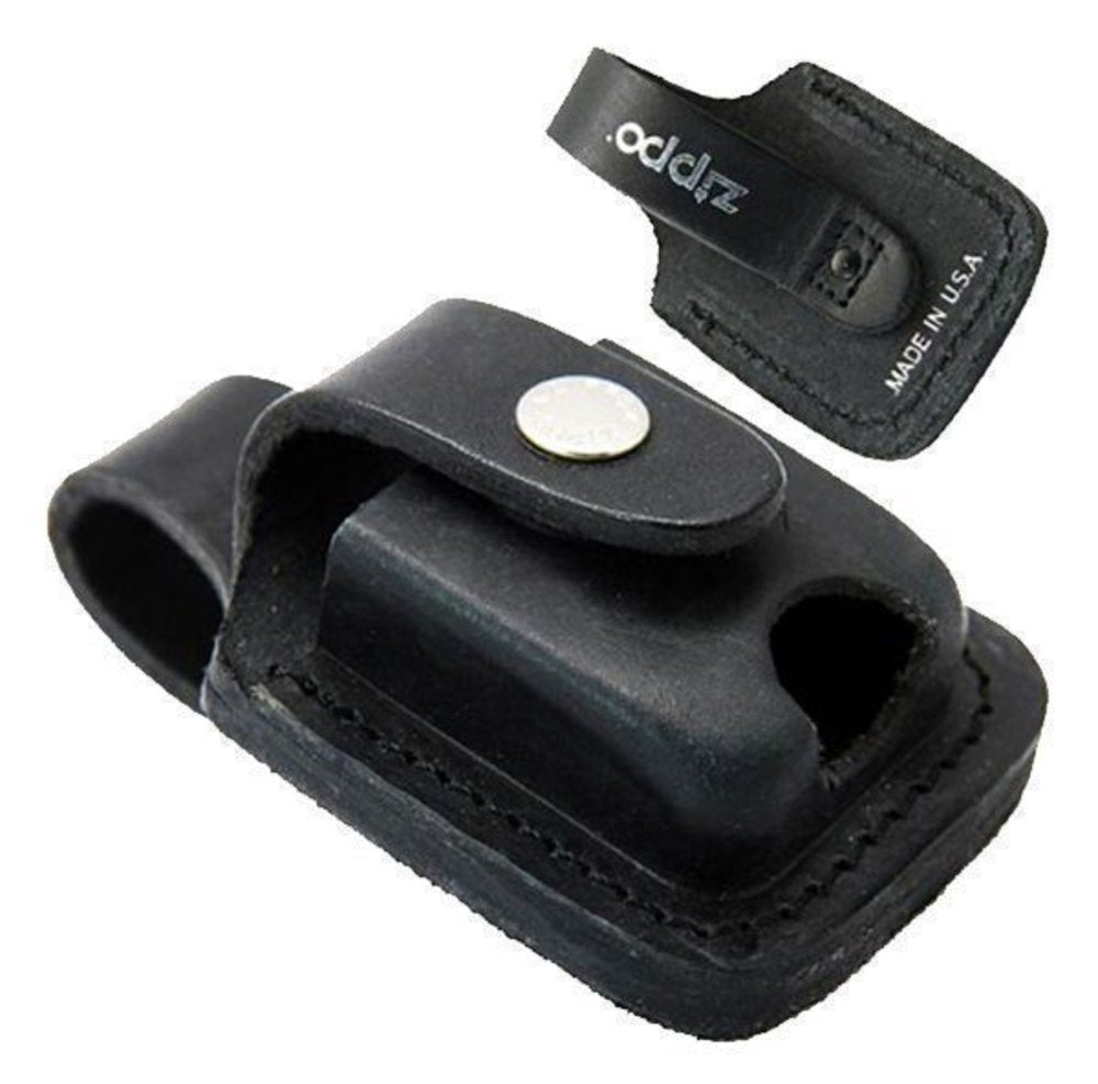 Zippo Leather Pouch w/Belt Loop & Thumb Notch For Windproof #LPTBK