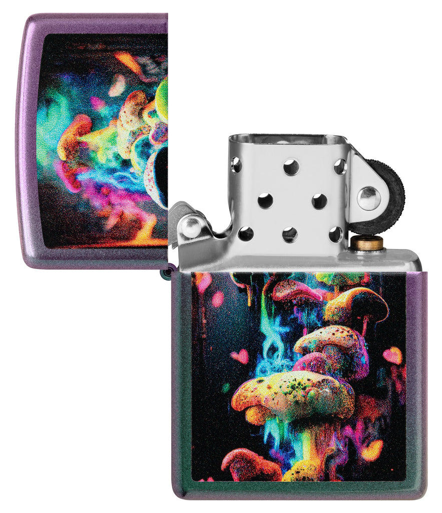 Zippo Mushrooms, Iridescent Lighter #48929
