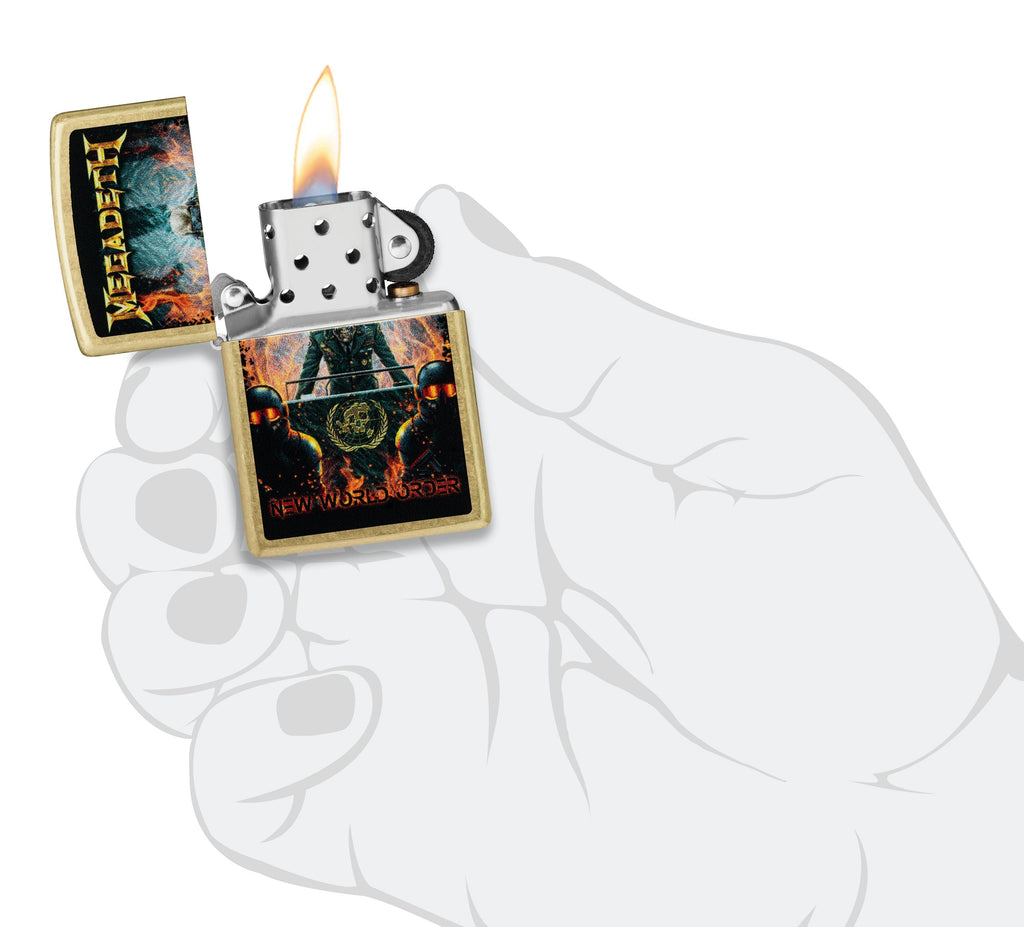 Zippo Megadeth World Order, Street Brass Lighter #47236
