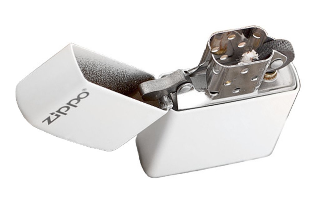 Zippo Classic White Matte with Logo, Lighter #214ZL