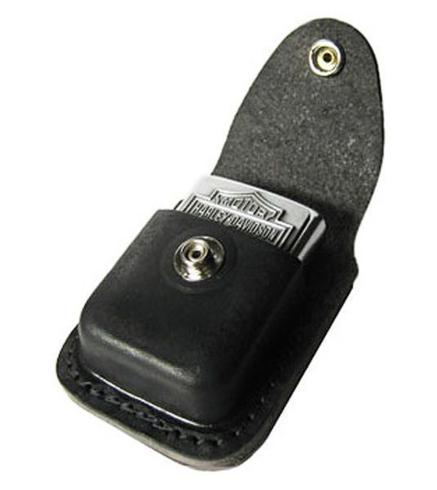 Zippo Harley-Davidson Leather Pouch w/ Belt Loop for Zippo Lighters #HDPBK