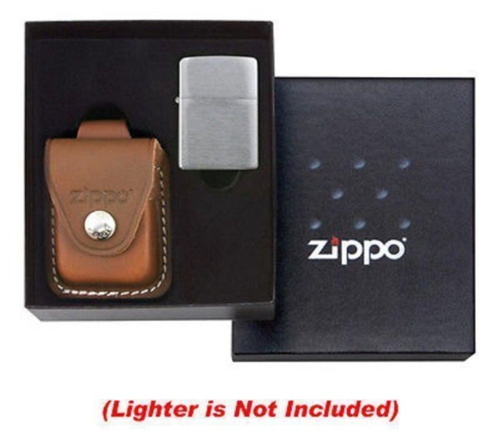 Zippo Belt Loop Leather Pouch Gift Set for #LPGS-LPLB