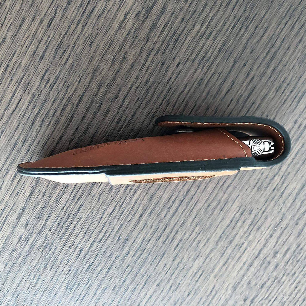 Laguiole en Aubrac Brown Leather Sheath Protector for Folding Knife