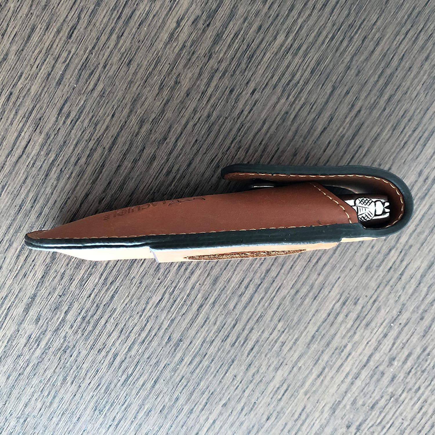 Laguiole en Aubrac Brown Leather Sheath Protector for Folding Knife