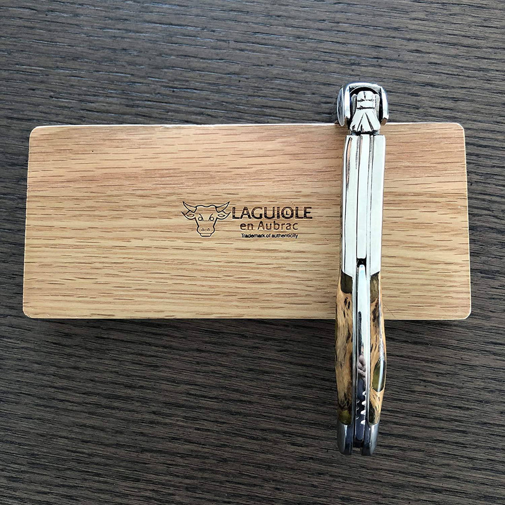 Handcrafted Sommelier Waiter's Corkscrew with Cactus Amber Handle by Laguiole en Aubrac