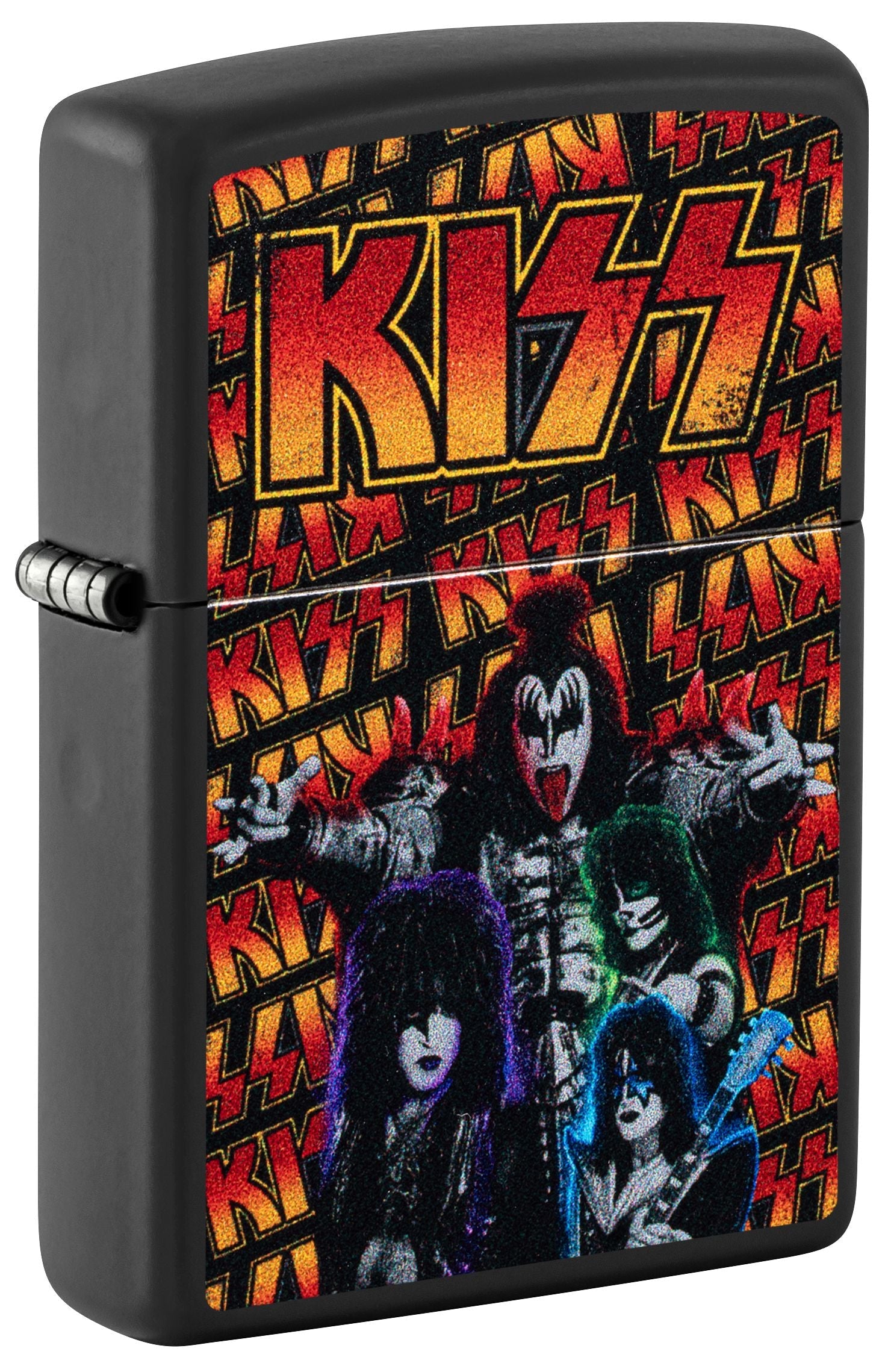 Zippo KISS Rock Band, Black Matte Lighter #47202