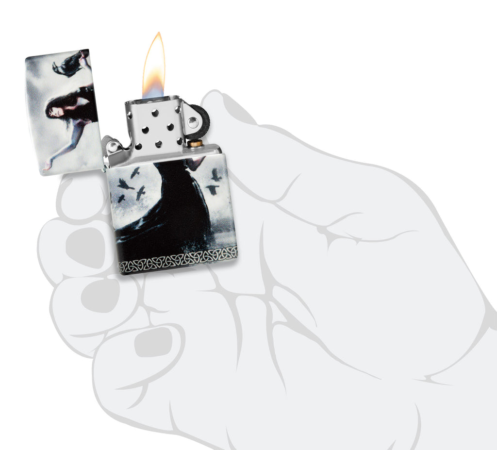 Zippo Mazzi Gothic Lady Ravens, 540° Color Lighter #48969