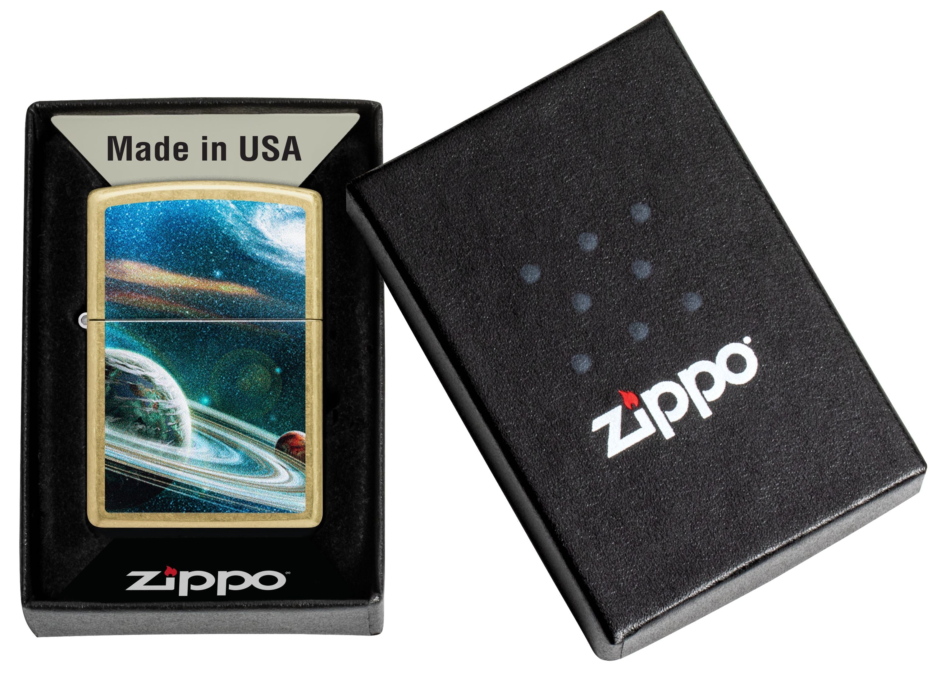 Zippo Space Planet Galaxy Art, Street Brass Lighter #47183