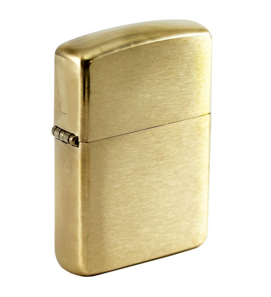 Zippo Armor Brushed Brass Lighter #168