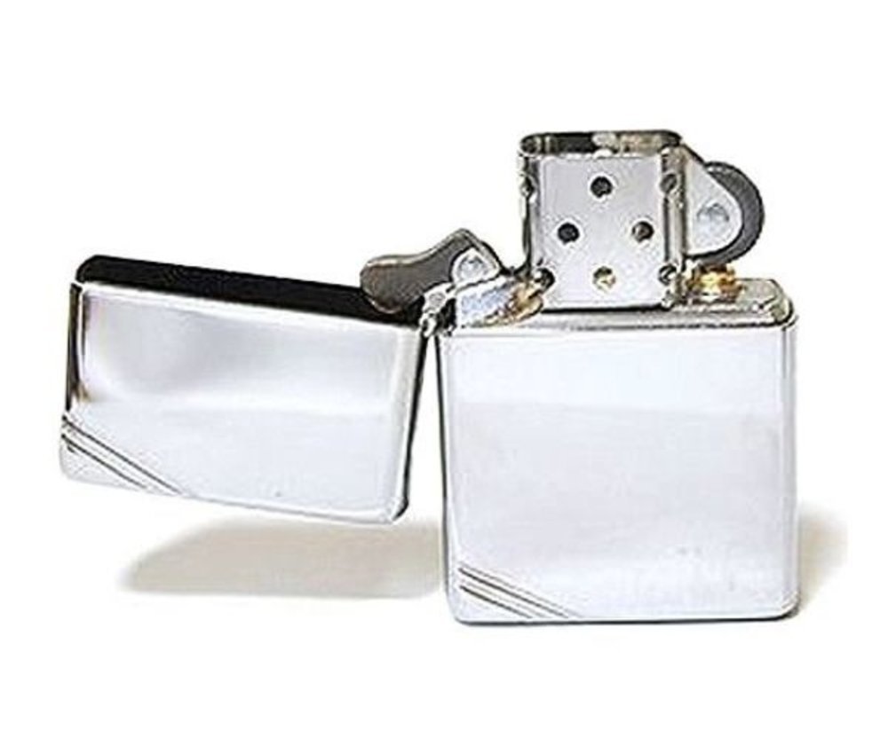 Zippo 1937 Replica w/ Slashes, High Polish Chrome Lighter #260