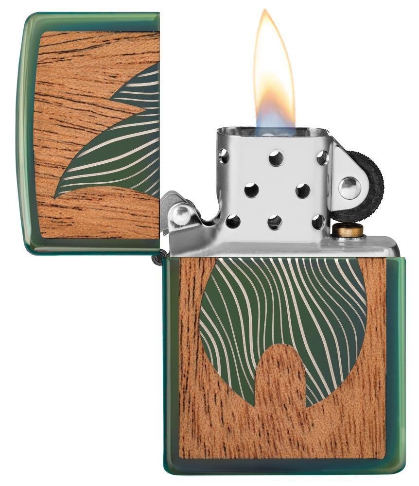 Zippo WOODCHUCK USA Large Flame, High Polish Green Lighter #49057