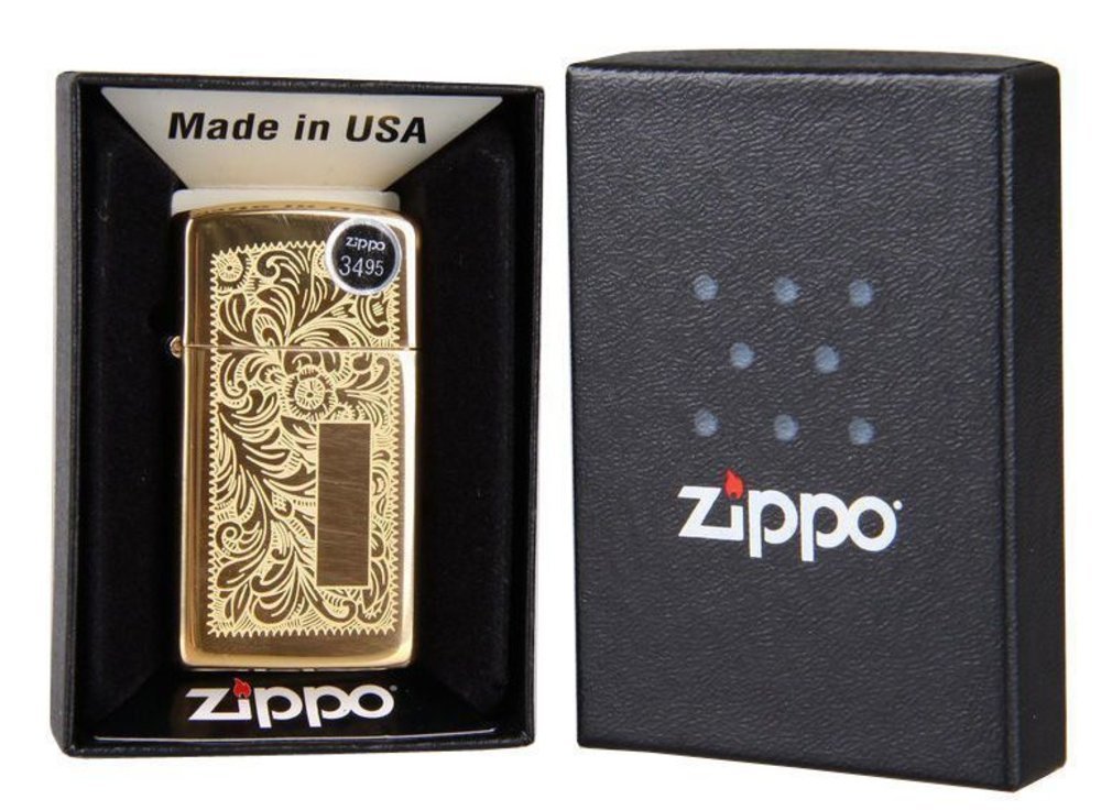 Zippo Venetian, High Polish Brass Lighter #1652B