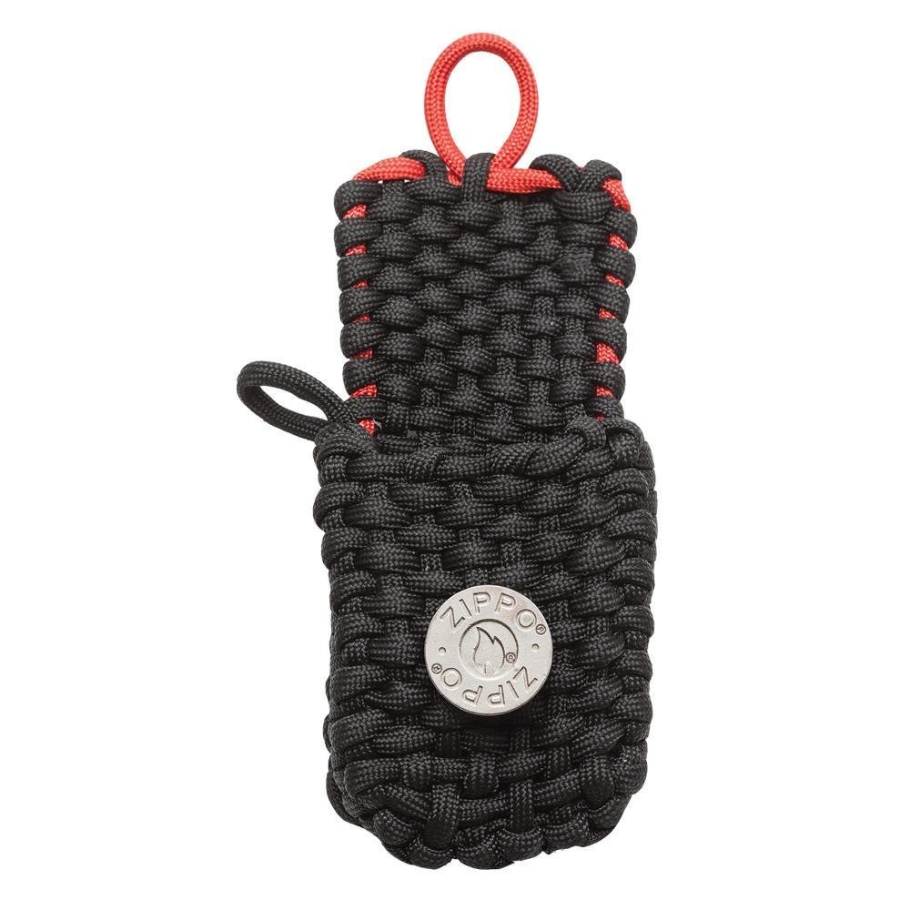 Zippo Nylon Paracord Pouch w/ Belt Loop, Black, 5mm Rope #40467