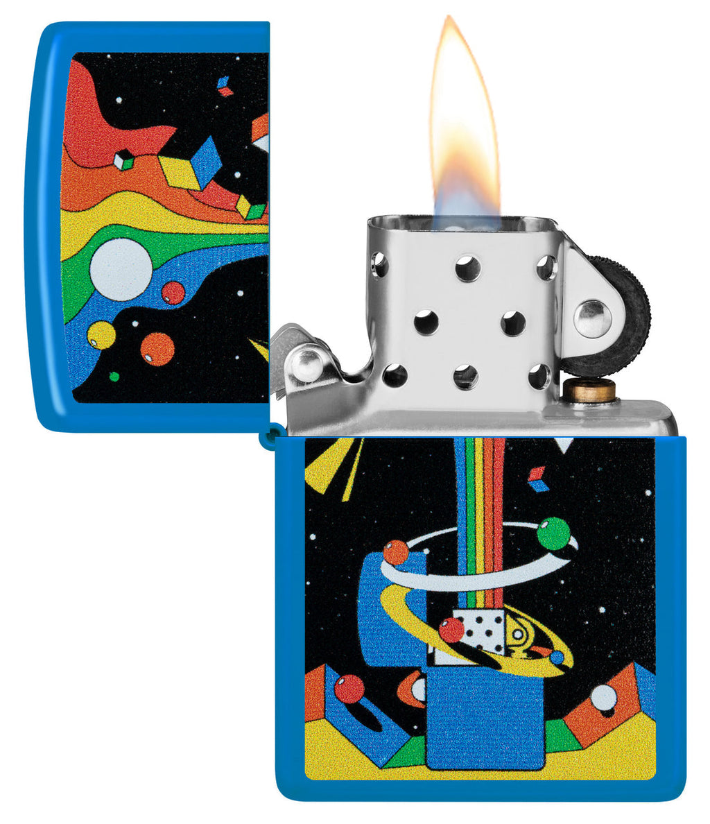 Zippo Cosmic Zippo Retro, Sky Blue Matte Lighter #46155