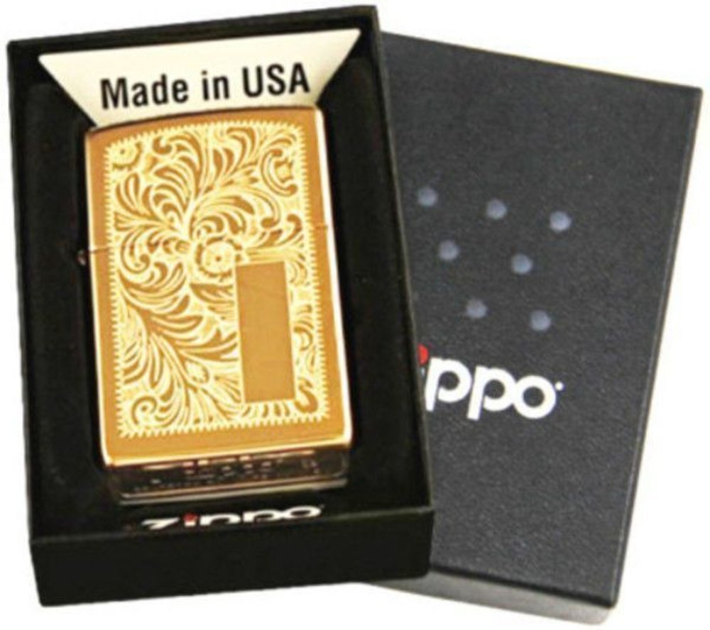 Zippo Venetian, High Polish Brass Lighter #352B