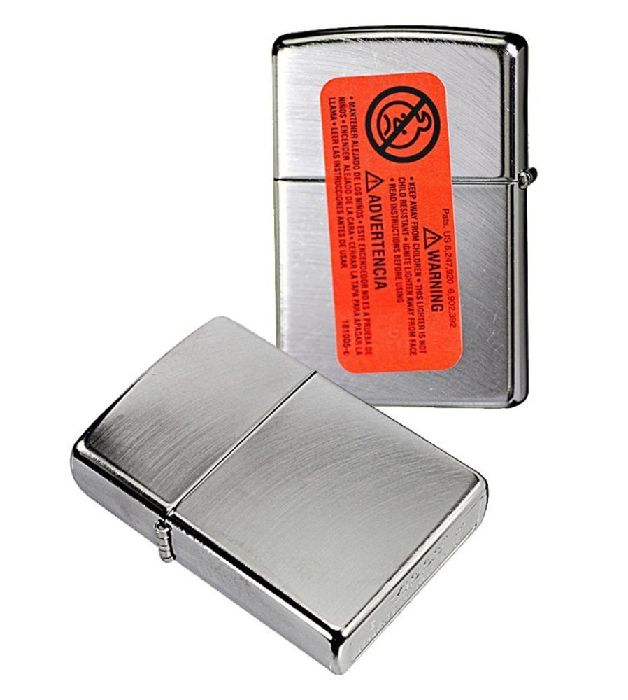 Zippo Chrome Arch, Brushed Chrome Lighter #24647