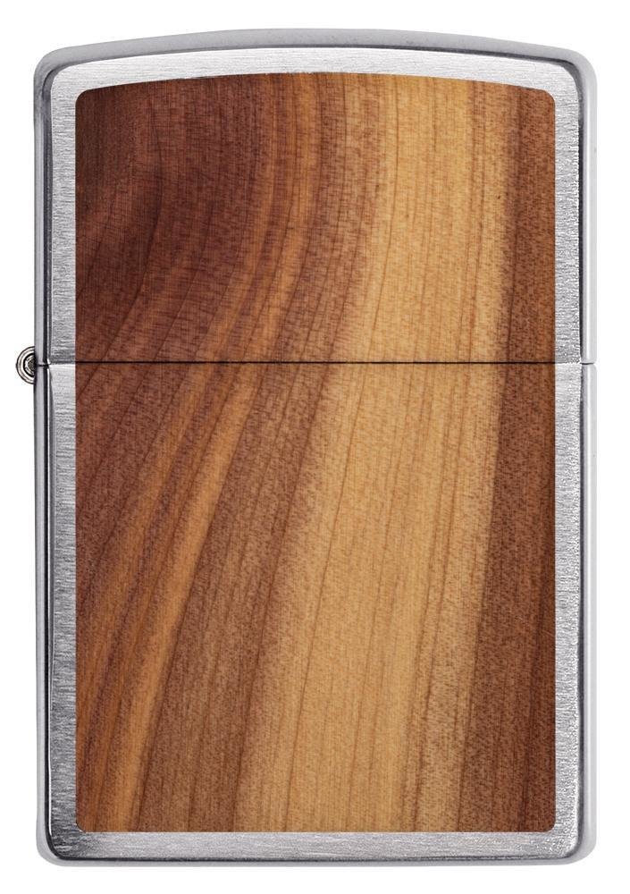 Zippo WOODCHUCK USA Cedar 100% Real Wood, Brushed Chrome Lighter #29900