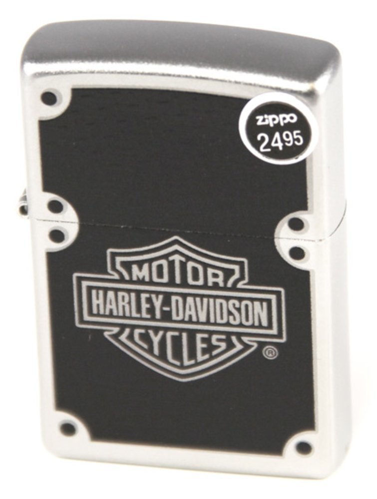 Zippo Harley-Davidson Carbon Fiber, Satin Chrome Lighter #24025