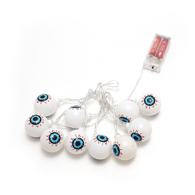 Halloween LED Eyeball Light String 10 Pcs LED Ghost Eye Light Warm Cold Colorful For Halloween Home Party Decor